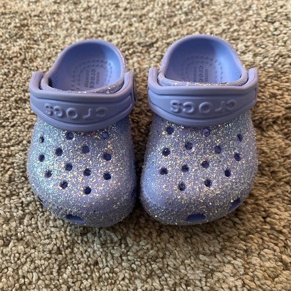 Baby Purple Sparkly Crocs - Picture 1 of 3